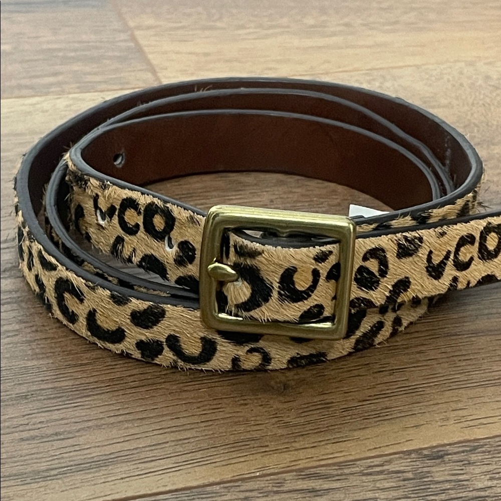Target Skinny Leather Animal Print Leopard Belt Women XL
